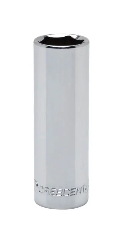 1/4 In. X 3/8 In. Drive Sae 6 Point Deep Socket - Chrome Vanadium Steel
