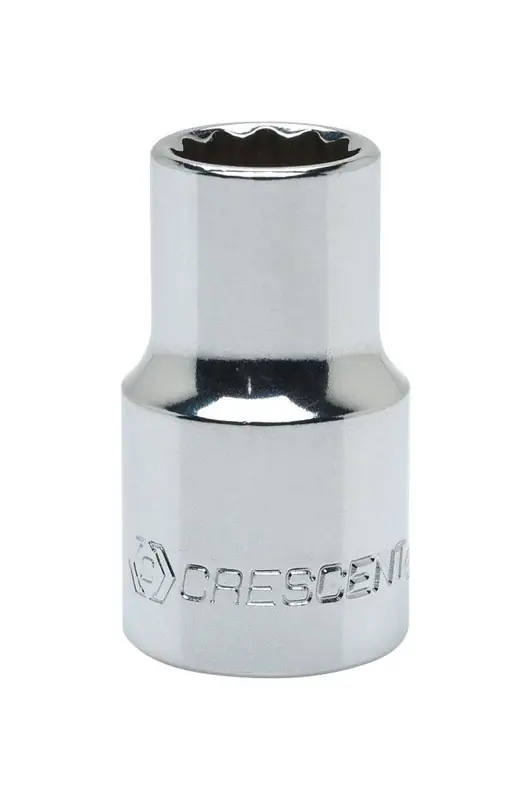 21 Mm X 1/2 In. Drive Metric 12 Point Standard Socket - Chrome Vanadium Steel