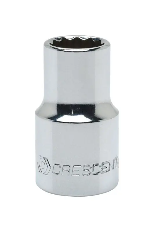 20 Mm X 1/2 In. Drive Metric 12 Point Standard Socket - Chrome Vanadium Steel