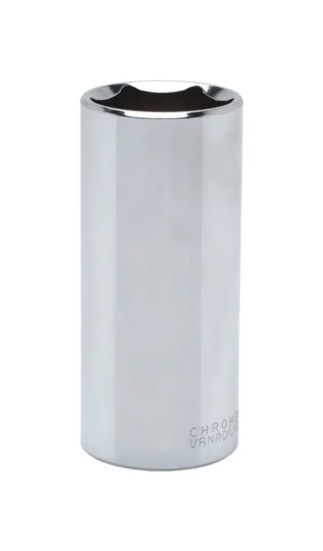 3/4 In. X 1/2 In. Drive Sae 6 Point Deep Socket - Chrome Vanadium Steel