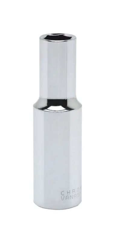 14 Mm X 1/2 In. Drive Metric 6 Point Deep Socket - Chrome Vanadium Steel