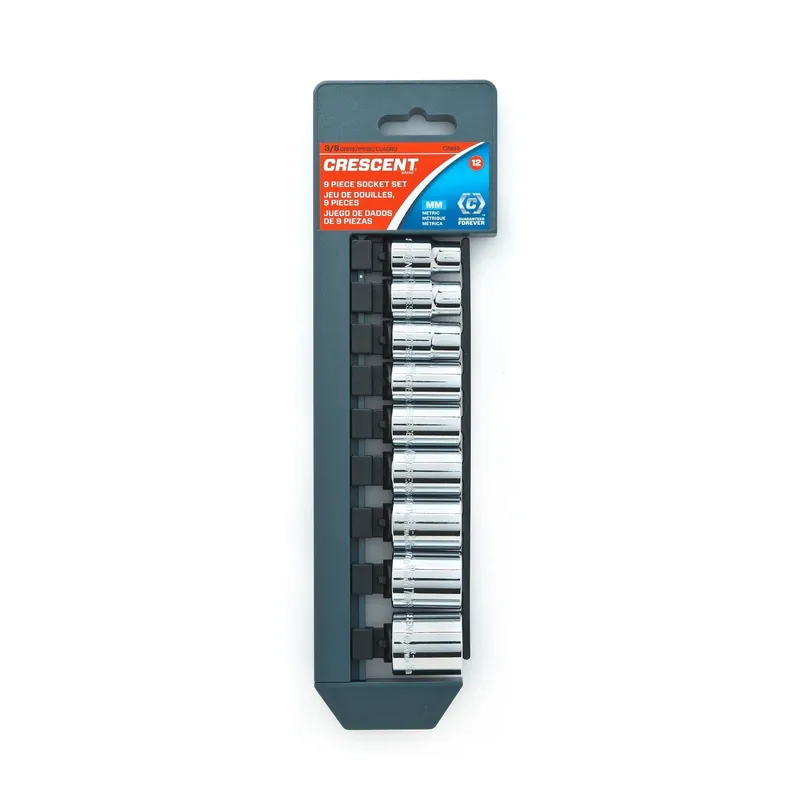 3/8 In. Drive Metric 12 Point Standard Socket Set 9 Pieces