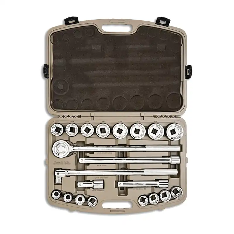 21 Piece Assorted Sizes 3/4 In. Drive Sae 12 Point Mechanic‘s Tool Set