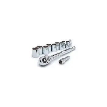 1/2 Inch Drive 17 Piece Sae Mechanics Socket Wrench Set
