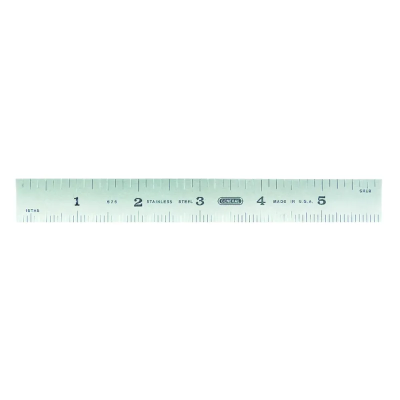 6 In. Stainless Steel Precision Straight Edge Ruler Model 676
