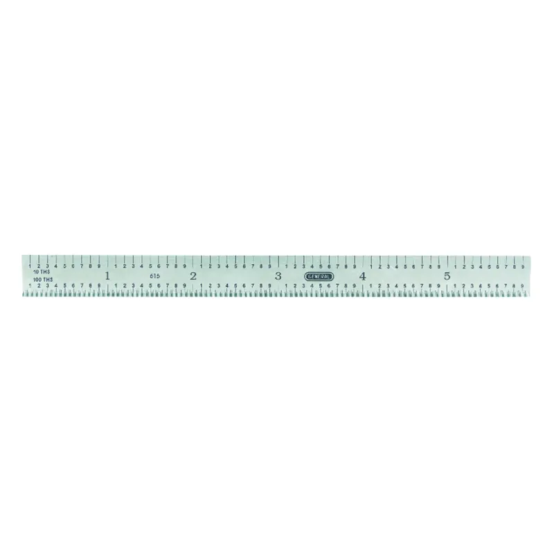 Precision Ruler, Flexible Stainless Steel, 6 In.