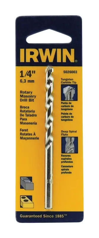 Masonry Drill Bit, 1/4 X 4 In.