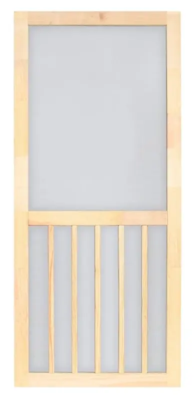 Wooden Five Bar Screen Door 30x80 Inches - Model W5bar30