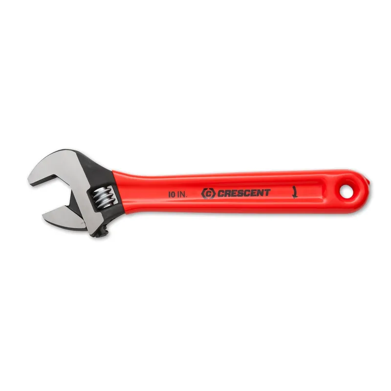 10 In. Adjustable Wrench With Cushion Grip - Metric And Sae