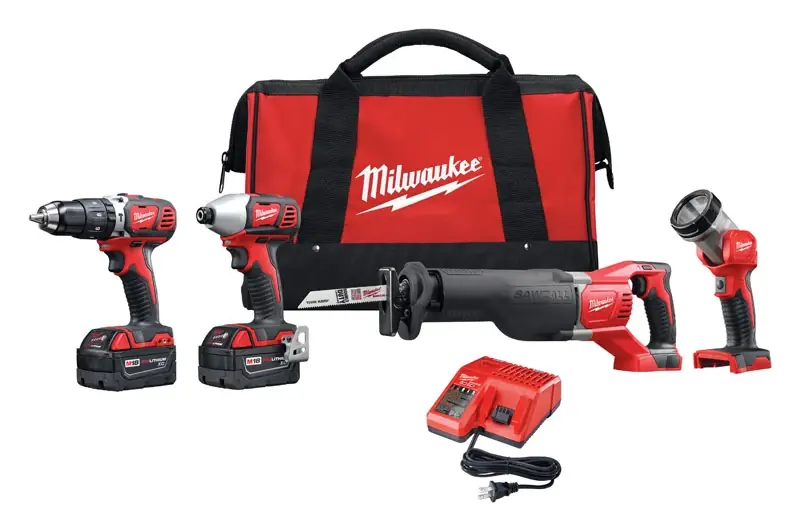 M18 4-tool Cordless Tool Combo Kit With Batteries And Charger