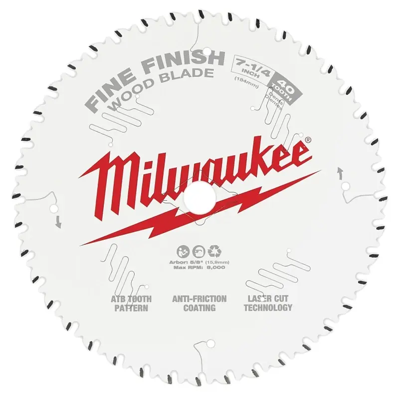 7-1/4 In. 40-tooth Fine Finish Circular Saw Blade - Model 48-40-0726