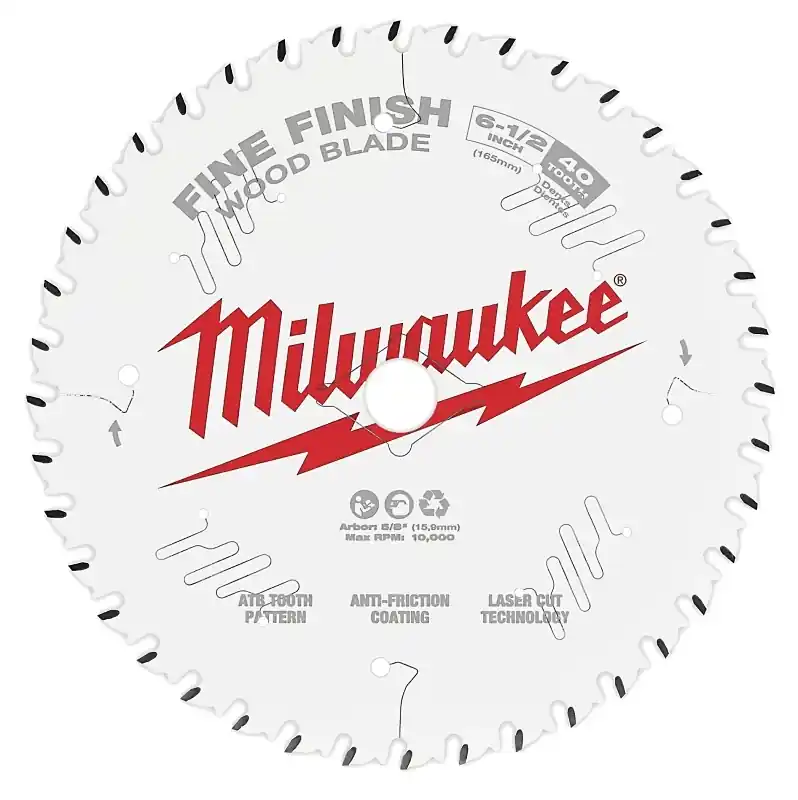 6-1/2 In. 40-tooth Fine Finish Circular Saw Blade - Model 48-40-0622