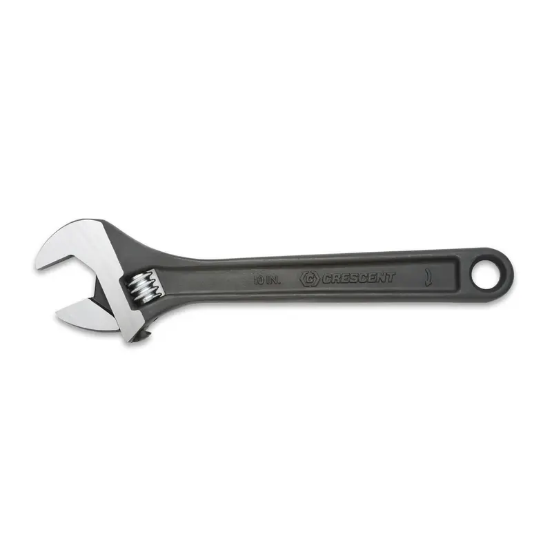 10 In. Metric And Sae Adjustable Wrench With Black Oxide Finish