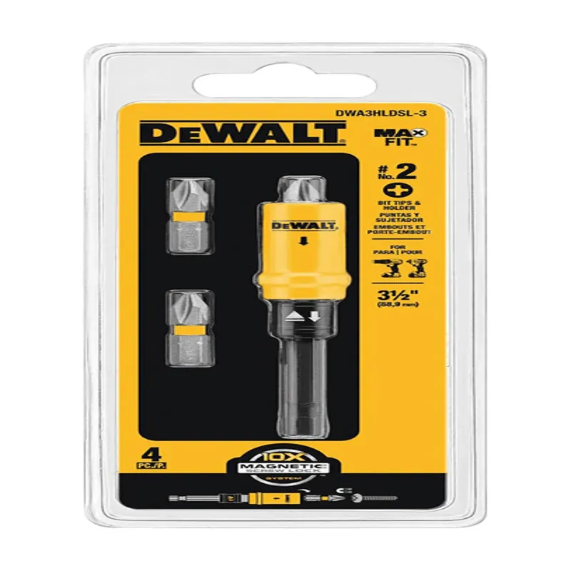 Max Fit Phillips 2 Screw Lock Bit And Holder Set S2 Tool Steel 4 Pieces