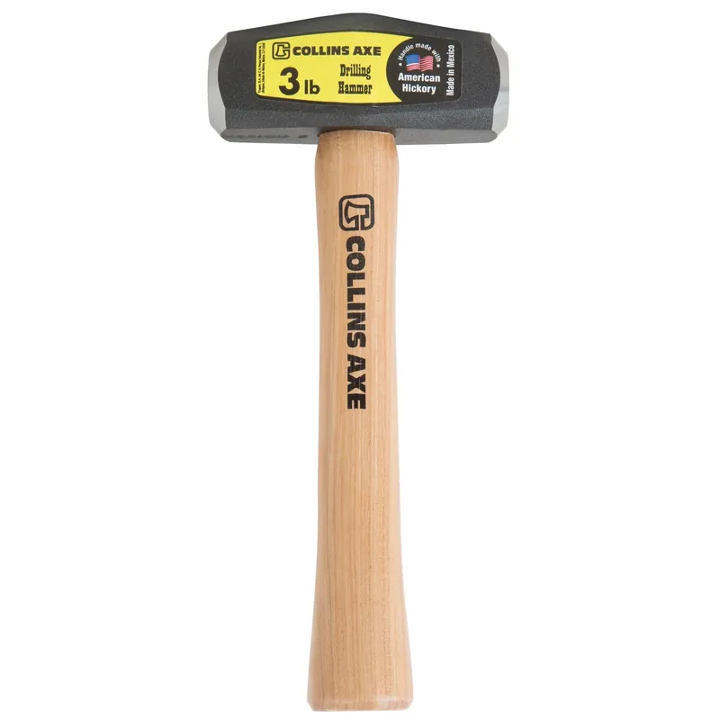 3 Lb Steel Drilling Hammer With 10 In. Hickory Handle And Forged Steel Head