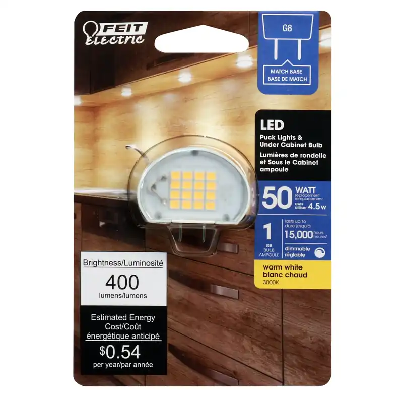 Feit Specialty G8 LED Bulb Bright White 50 Watt Equivalence 1 Pk