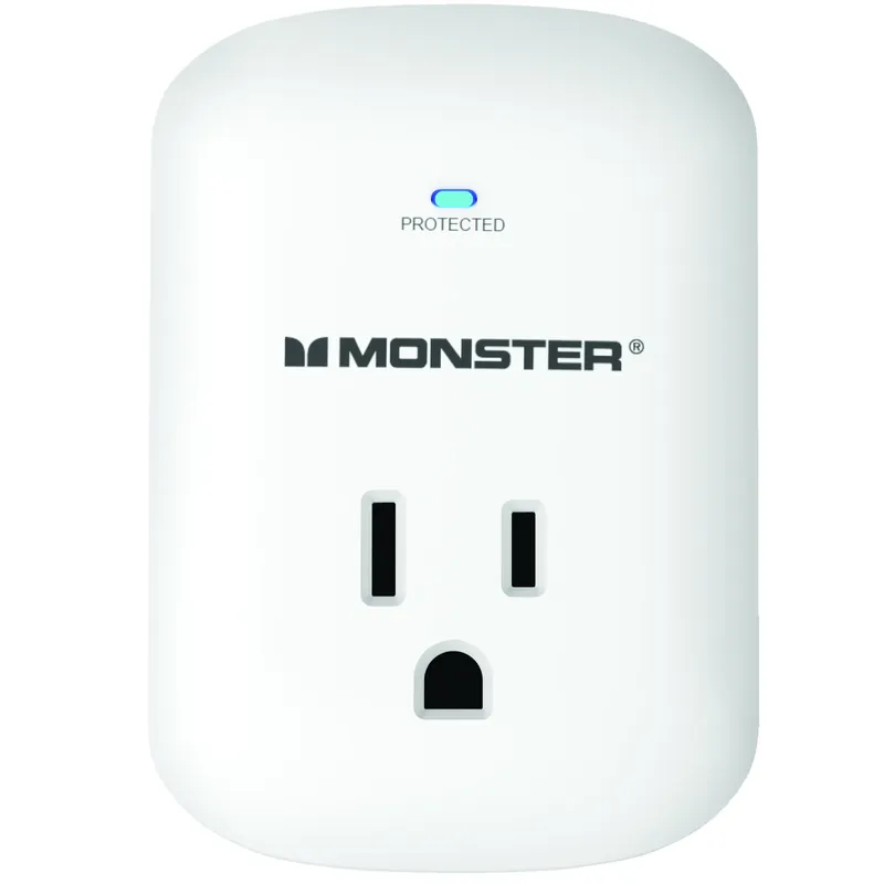 Just Power It Up 1 Outlet Wall Tap Surge Protector 1200 Joules White
