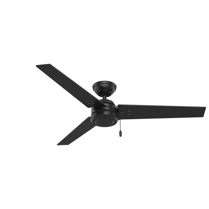 Cassius Outdoor Ceiling Fan, Matte Black, 52-In.