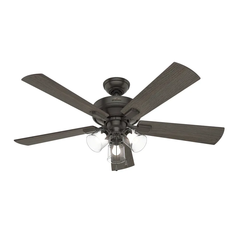 Crestfield Ceiling Fan, 3 LED Lights, New Bronze, 52-In.