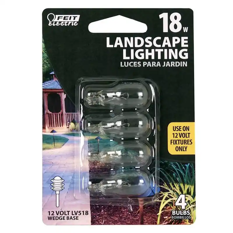 Feit 18 W T5 Landscape And Low Voltage Incandescent Bulb Wedge Soft White 4 Pk