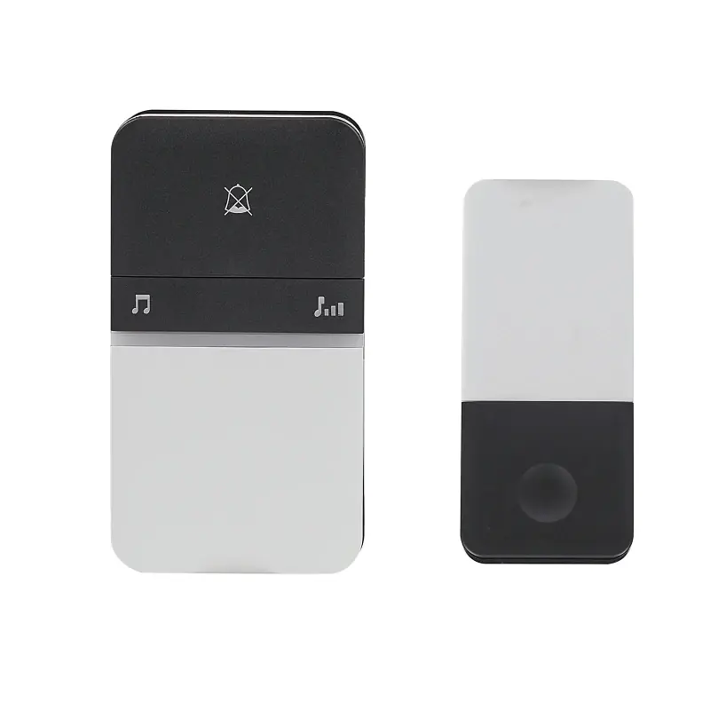Wireless Door Chime Bell - Black/white Plastic, Model 18000154