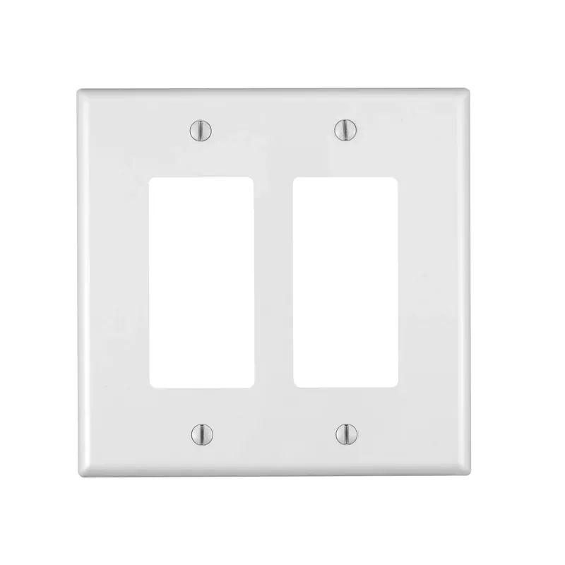 Leviton White 2 Gang Plastic Decorator Oversized Wall Plate 1 Pk