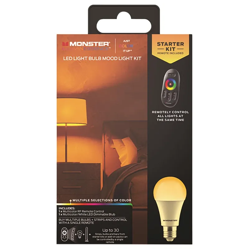Just Color It Up A19 E26 Mood Light Color Bulb Kit Multi-colored 7 Watt