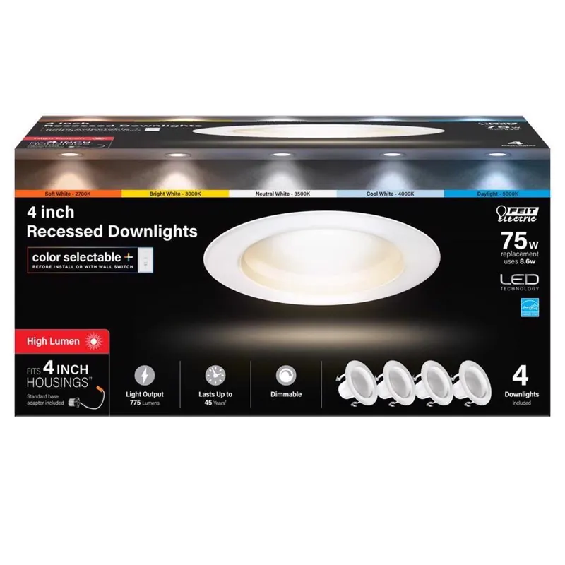 Feit Enhance White 5 In. W Aluminum LED Dimmable Recessed Downlight 8.6 W