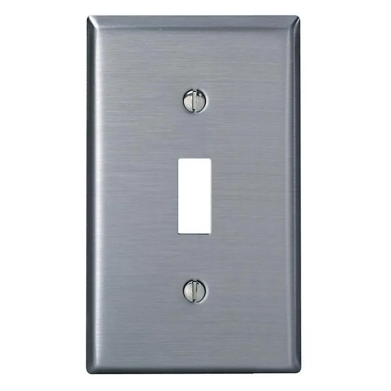 1-gang Stainless Steel Toggle Wall Plate, Model 84001-40, Standard Size