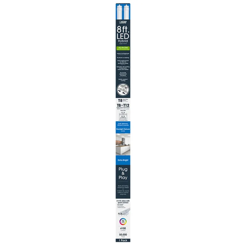 Feit Linear T8/T12 Daylight 93.3 In. 1 Pin Linear LED Tube Light Bulb 59 Watt Equivalence 1 Pk