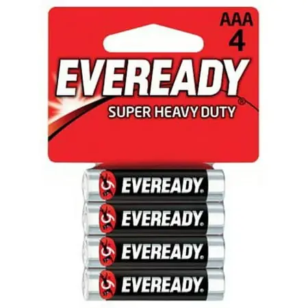 Eveready Super Heavy Duty Battery Size Aaa Blister Pack 4