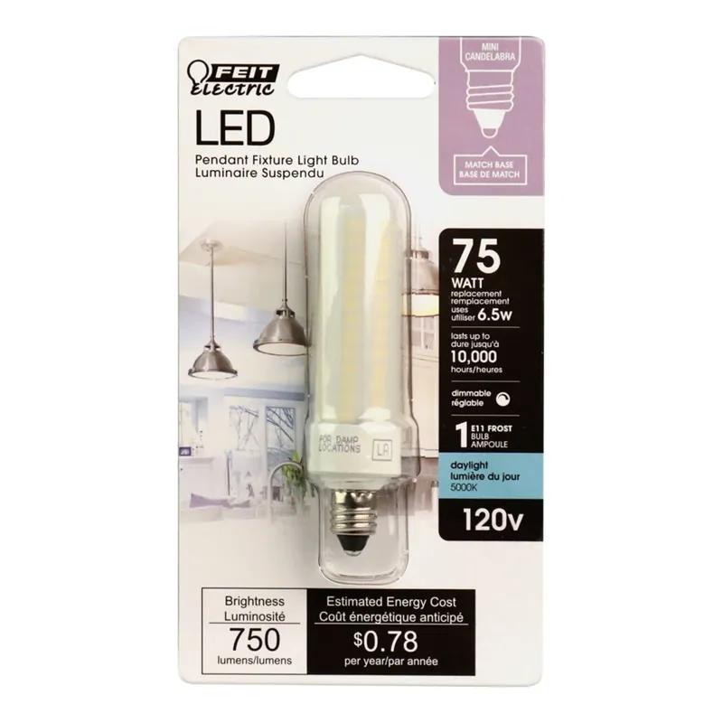 Feit T4 E11 LED Bulb Daylight 75 Watt Equivalence 1 Pk