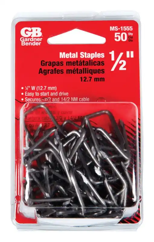 Gardner Bender 1/2 In. W Metal Insulated Cable Staple 50 Pk