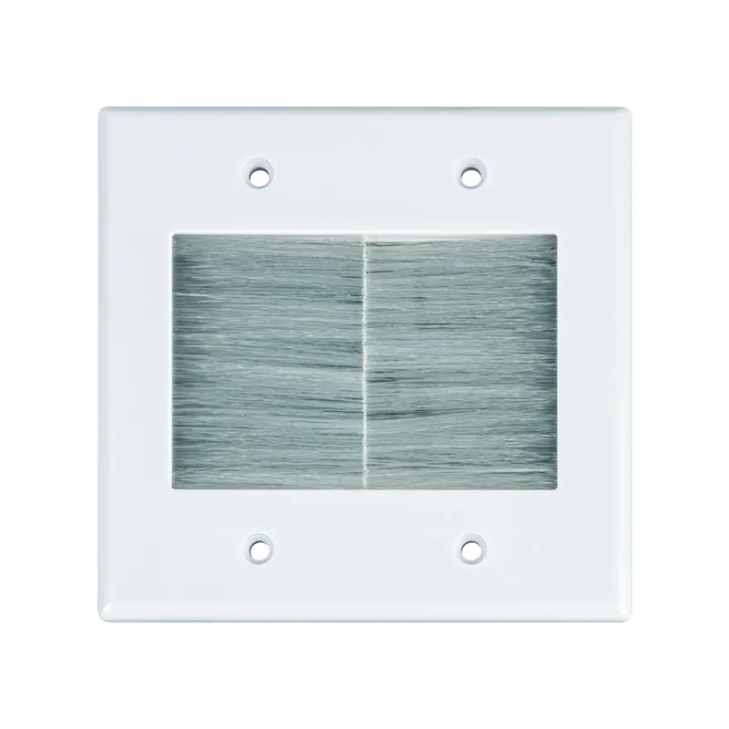 Monster Just Hook It Up White 2 Gang Plastic Home Theater Brush Wall Plate 1 Pk