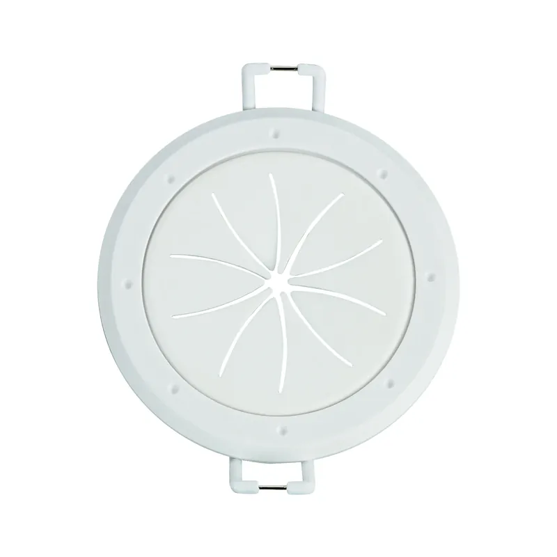 Monster Just Hook It Up White 1 Gang Plastic Spring Lock Cable Pass Wall Plate 2 Pk