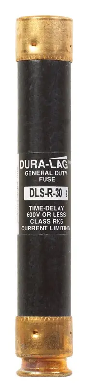 30 Amp Dual Element Time Delay Fuse, Model Ecsr30, 600 Volts