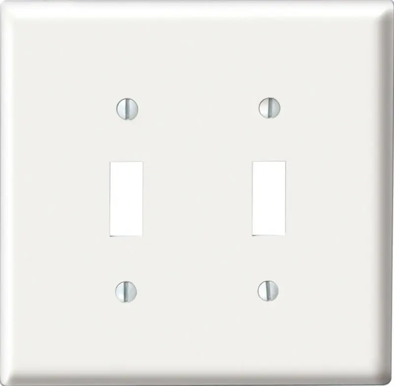 Leviton White 2 Gang Nylon Toggle Wall Plate 1 Pk