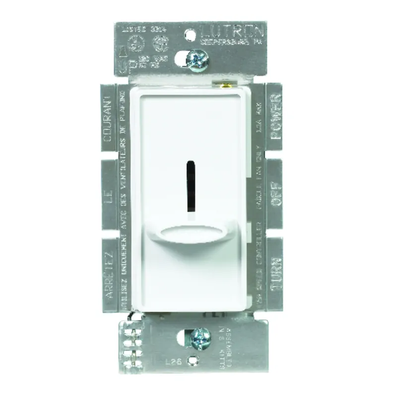 Lutron Skylark 1.5 Amps Slide Fan Control White 1 Pk