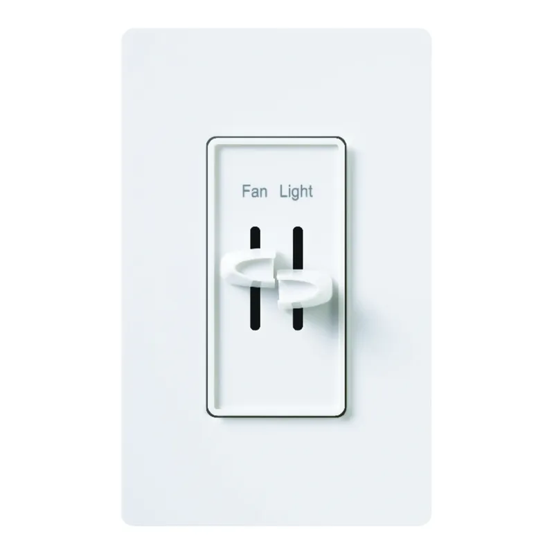 Lutron Skylark 1.5 Amps Single Pole Slide Fan Control White 1 Pk