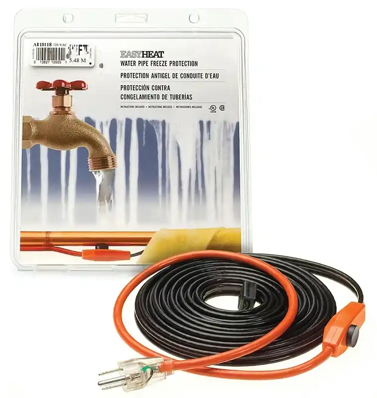 Automatic Water Pipe Heating Cable, Freeze Protection, 40 Ft.