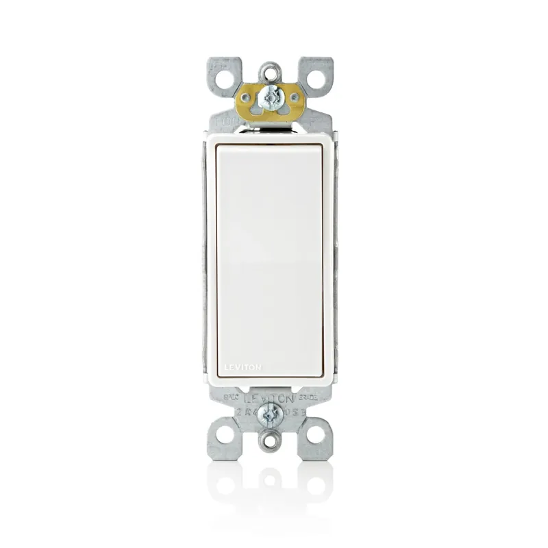 Leviton 15 Amps 3-Way Antimicrobial Treated Rocker AC Quiet Switch White 1 Pk