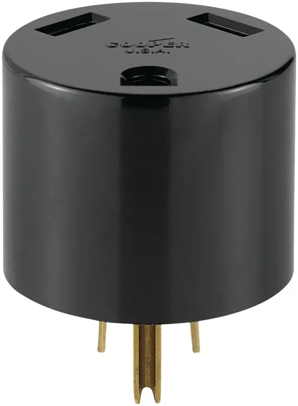 Cooper Wiring 1264-box 30 Amp 125 Volt Heavy Duty Power Adapter Plug And Receptacle