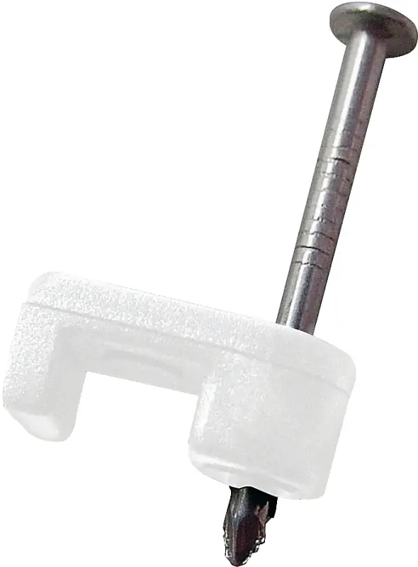 Gardner Bender 1/4 In. W Plastic Insulated Coaxial Staple 50 Pk