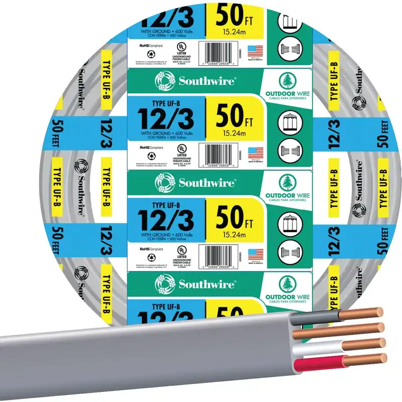 Underground Feeder & Branch Circuit Cable, 50 Ft.