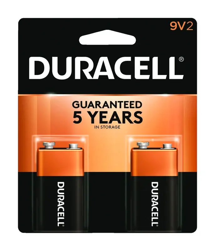 Duracell Coppertop 9-Volt Alkaline Batteries 2 Pk Carded