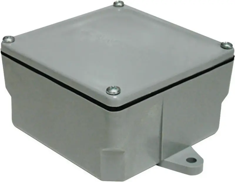 Cantex New And Old Work Square PVC 1 Gang Junction Box Gray