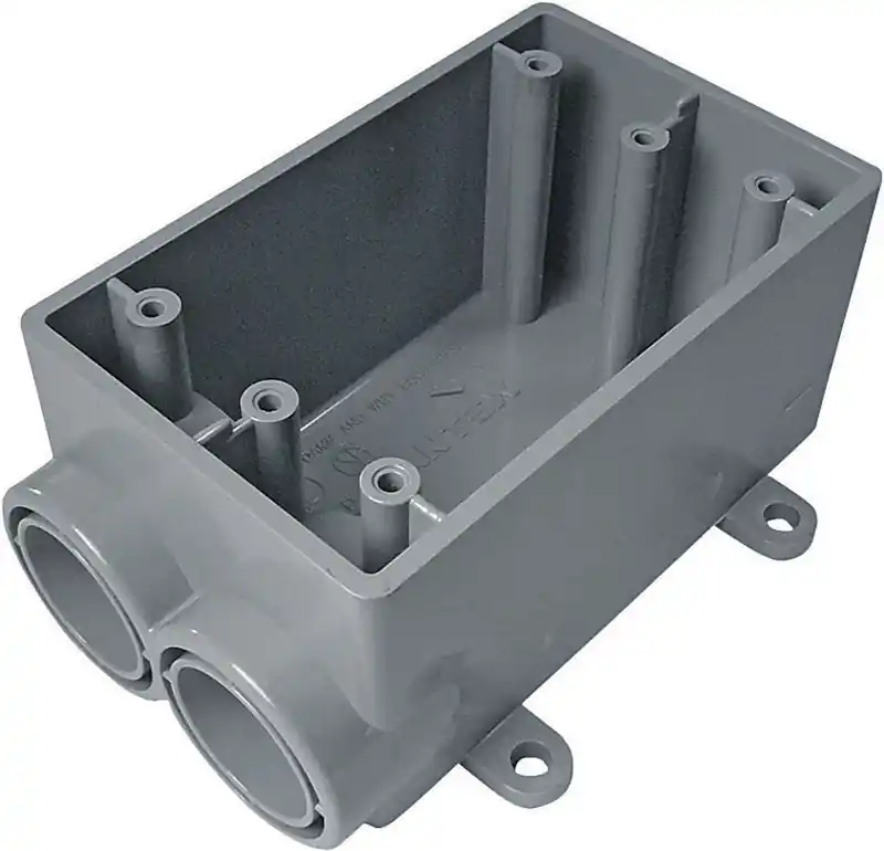 19 Cu In Rectangle Pvc 1 Gang Outlet Box Gray - Model 5133542u