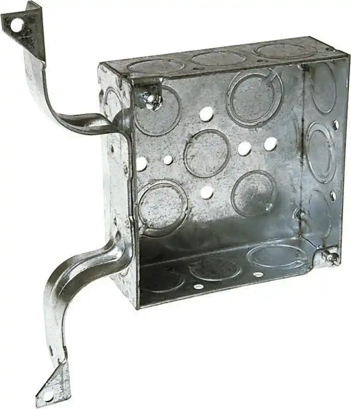 4 In. X 4 In. Square Bracket Mount Junction Box With Off-center Knockouts