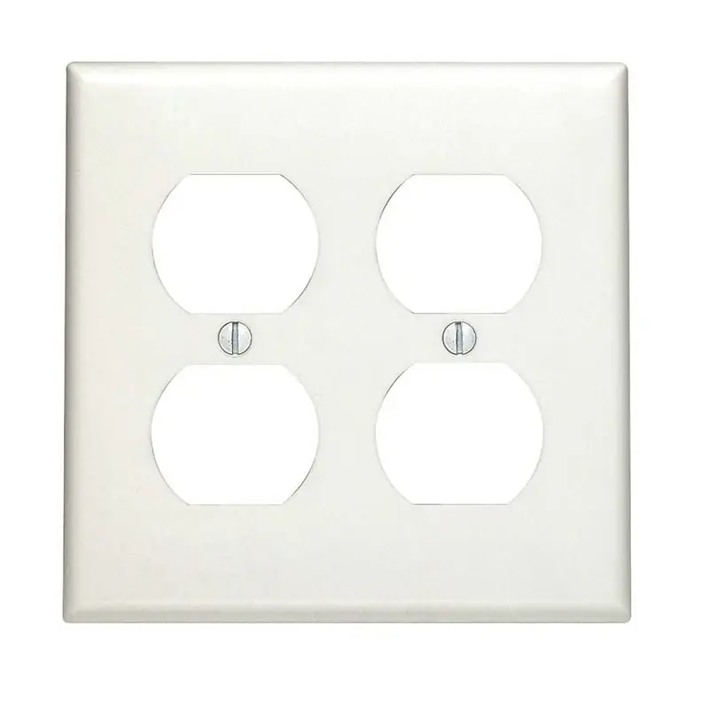 Leviton White 2 Gang Nylon Duplex Wall Plate 1 Pk