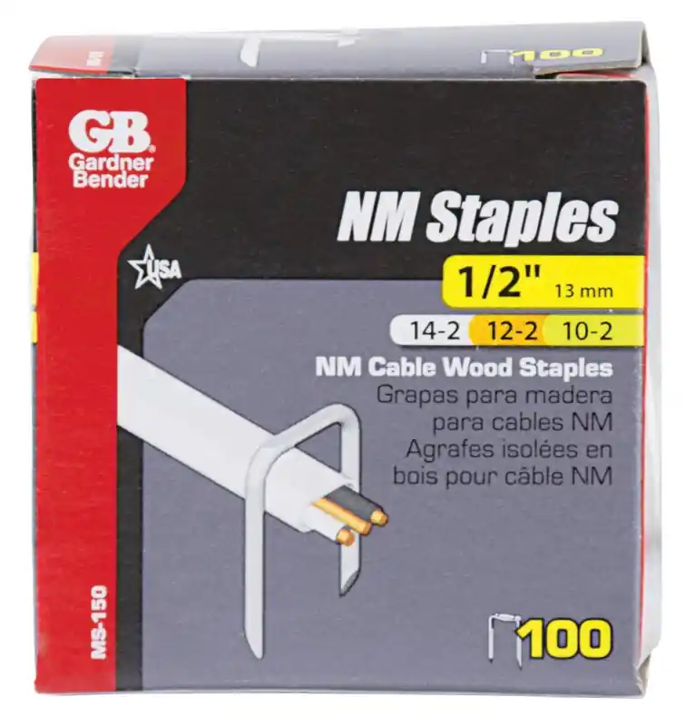 Gardner Bender 1/2 In. W Metal Cable Staple 100 Pk